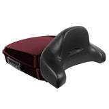 Hogworkz Chopped Tour Pack Full Backrest Black Hardware for Harley FLH '97-'24