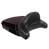 Hogworkz Chopped Tour Pack Full Backrest Black Hardware for Harley FLH '97-'24