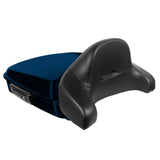Hogworkz Chopped Tour Pack Full Backrest Black Hardware for Harley FLH '97-'24