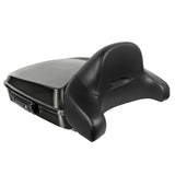 Hogworkz Chopped Tour Pack Full Backrest Black Hardware for Harley FLH '97-'24