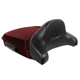 Hogworkz Chopped Tour Pack Full Backrest Black Hardware for Harley FLH '97-'24