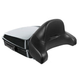 Hogworkz Chopped Tour Pack Full Backrest Black Hardware for Harley FLH '97-'24