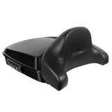 Hogworkz Chopped Tour Pack Full Backrest Black Hardware for Harley FLH '97-'24