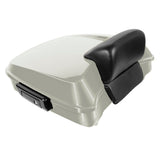 Hogworkz Chopped Tour Pack w/ Slim Backrest Black Hardware for Harley FLH '97-'24