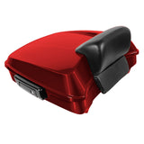 Hogworkz Chopped Tour Pack w/ Slim Backrest Black Hardware for Harley FLH '97-'24