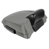 Hogworkz Chopped Tour Pack w/ Slim Backrest Black Hardware for Harley FLH '97-'24
