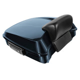 Hogworkz Chopped Tour Pack w/ Slim Backrest Black Hardware for Harley FLH '97-'24