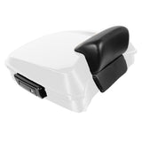 Hogworkz Chopped Tour Pack w/ Slim Backrest Black Hardware for Harley FLH '97-'24