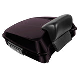 Hogworkz Chopped Tour Pack w/ Slim Backrest Black Hardware for Harley FLH '97-'24