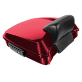 Hogworkz Chopped Tour Pack w/ Slim Backrest Black Hardware for Harley FLH '97-'24