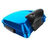 Hogworkz Chopped Tour Pack w/ Slim Backrest Black Hardware for Harley FLH '97-'24