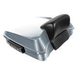 Hogworkz Chopped Tour Pack w/ Slim Backrest Black Hardware for Harley FLH '97-'24