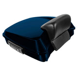 Hogworkz Chopped Tour Pack w/ Slim Backrest Black Hardware for Harley FLH '97-'24