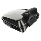 Hogworkz Chopped Tour Pack w/ Slim Backrest Black Hardware for Harley FLH '97-'24
