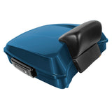 Hogworkz Chopped Tour Pack w/ Slim Backrest Black Hardware for Harley FLH '97-'24