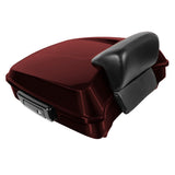 Hogworkz Chopped Tour Pack w/ Slim Backrest Black Hardware for Harley FLH '97-'24