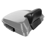 Hogworkz Chopped Tour Pack w/ Slim Backrest Black Hardware for Harley FLH '97-'24