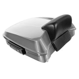 Hogworkz Chopped Tour Pack w/ Slim Backrest Black Hardware for Harley FLH '97-'24