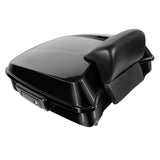 Hogworkz Chopped Tour Pack w/ Slim Backrest Black Hardware for Harley FLH '97-'24