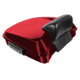 Hogworkz Chopped Tour Pack w/ Slim Backrest Black Hardware for Harley FLH '97-'24