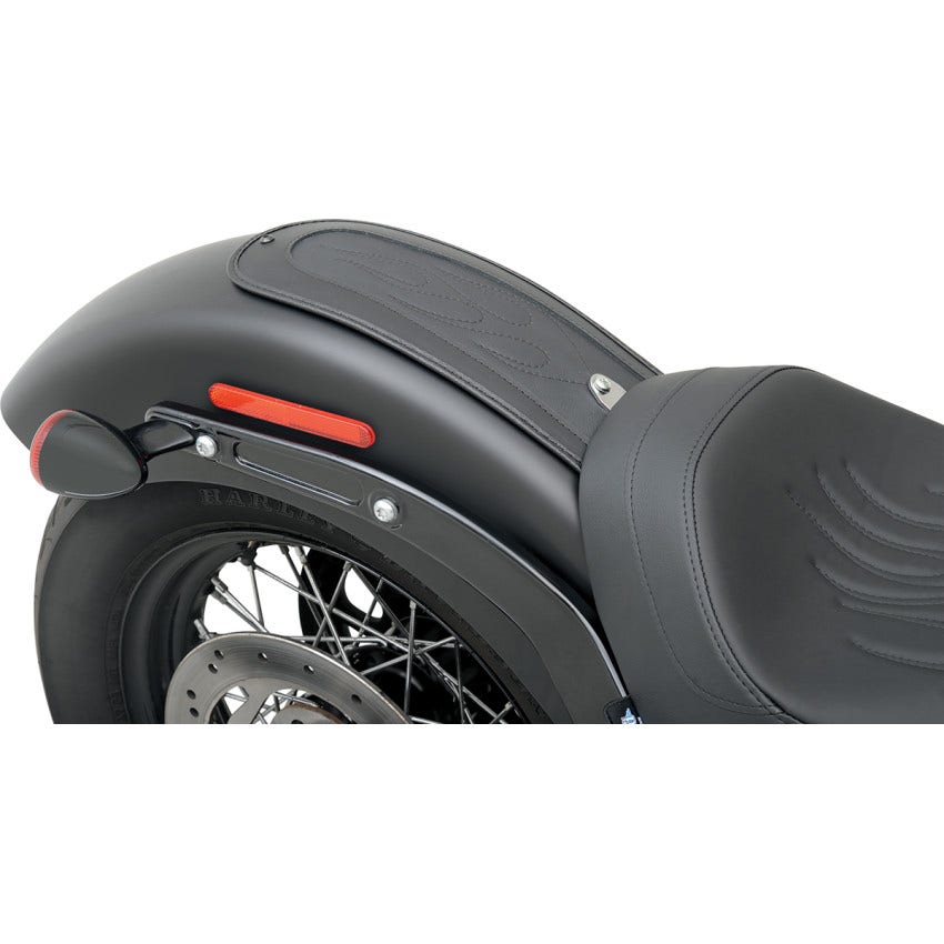 Drag Fender Skin W/Flame Stitch Auto-Grade Vinyl Center for Harley 18-20 Softail