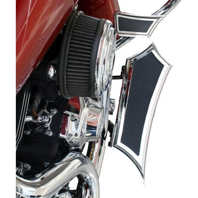 Accutronix FLBP-IC Chrome Instigator Rear Brake Pedal Cover Harley 99-Up