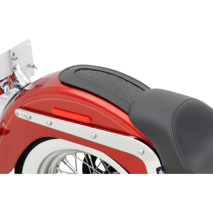 Drag Fender Skin W/Embossed Faux Gator Leather Center for Harley 84-05 FX/FL