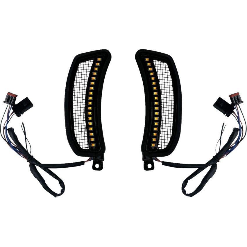 Custom Dynamics Amber/White Fairing Vent Lights for Harley 18-25 Low Rider