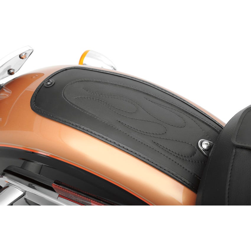 Drag Fender Skin W/Flame Stitch Auto-Grade Vinyl Center for Harley 06-17 Dyna