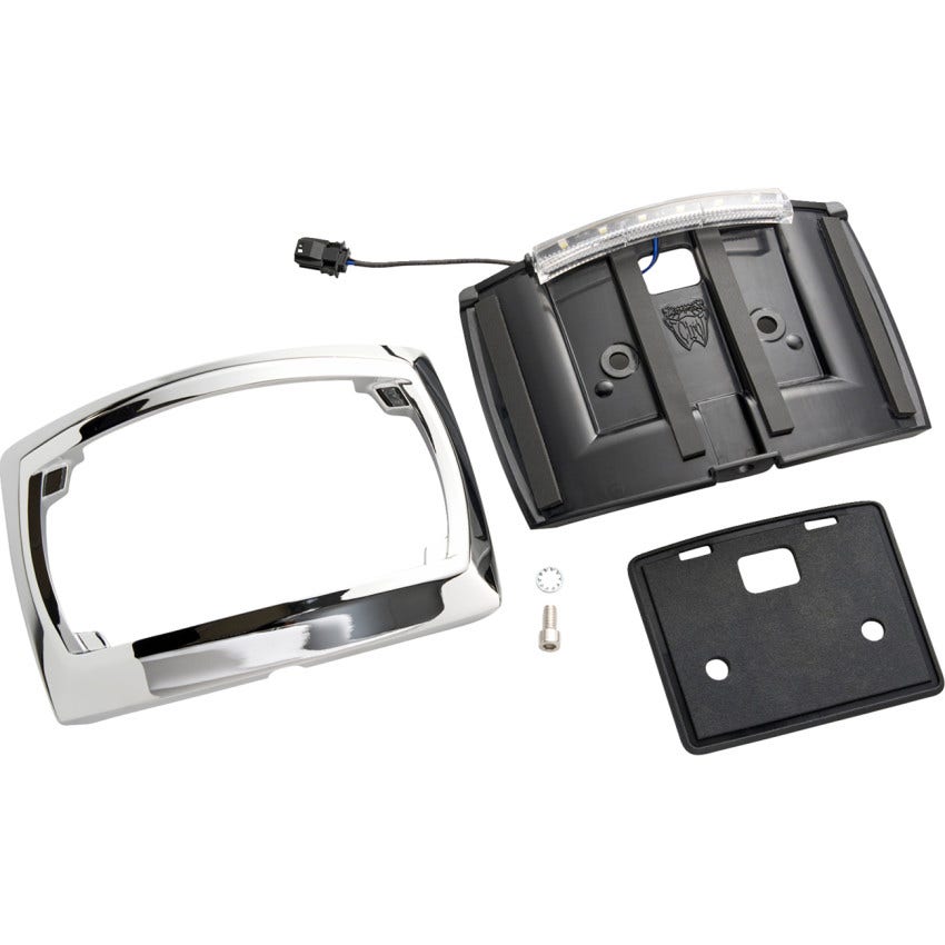 Ciro Curved LED License Plate Frame for Harley 23-24 FLHX/FLTRX Models