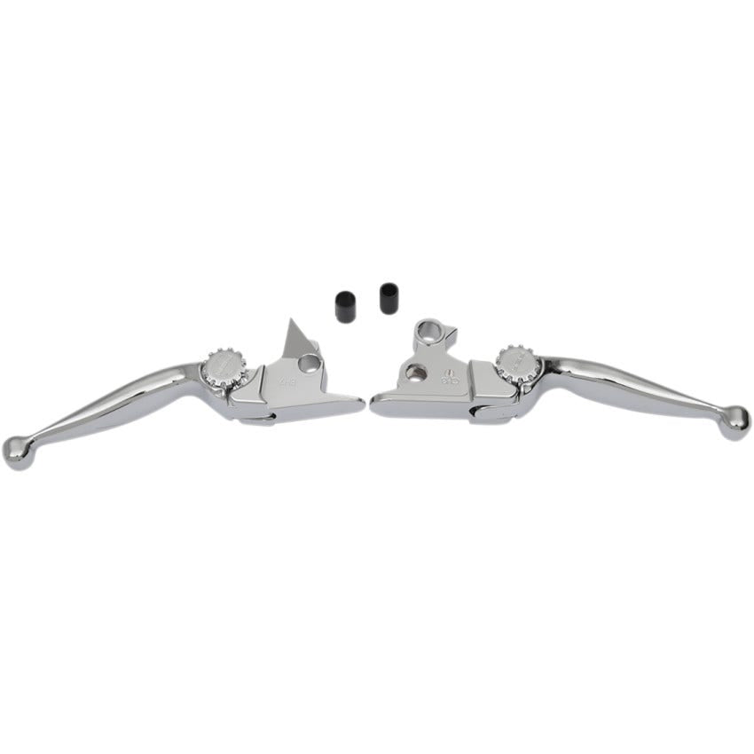 PSR 12-00606-20 Chrome Journey Adjustable Lever Set Pair Harley Softail 15-Up
