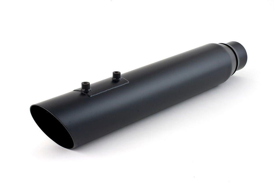 D&D Black Boss Fat Cat 2-1 Exhaust Back Cut Harley Touring 09-16 Louvered Wrapped Baffle