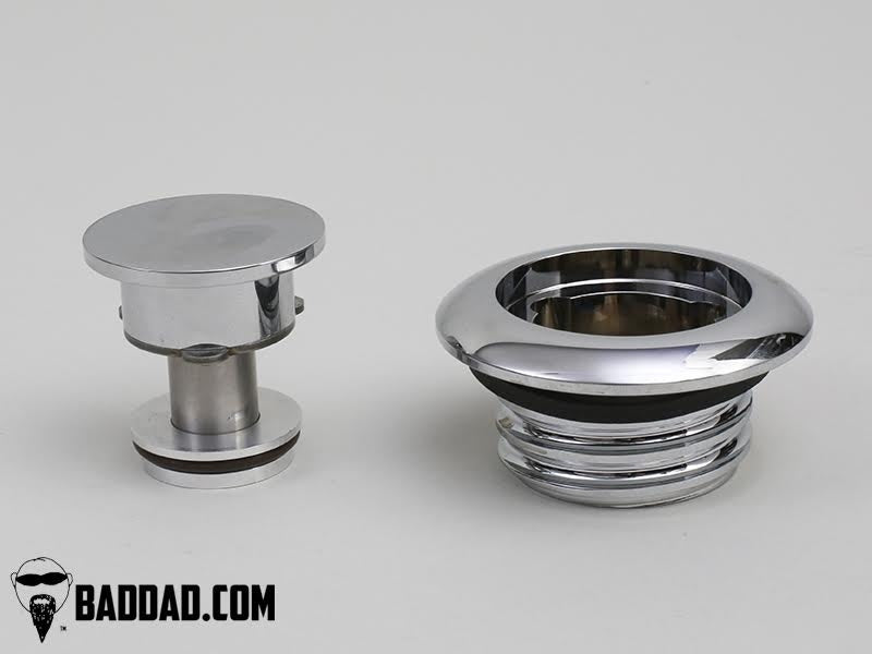Bad Dad 81007 Chrome Competition Series Pop-Up Gas Cap 08-18 Harley Touring FL