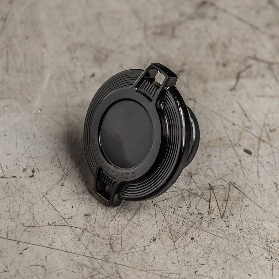 Arlen Ness 701-008 The Bar Gas Cap Black Harley Big Twin Vented 97-Up