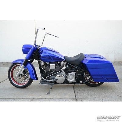 Baron Customs BA-7300-05 Chrome Jr. Kong Handlebars Honda Kawasaki Suzuki Yamaha