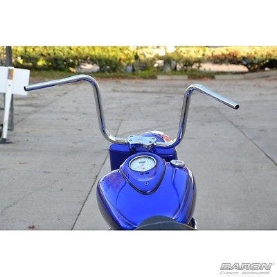 Baron Customs BA-7300-05 Chrome Jr. Kong Handlebars Honda Kawasaki Suzuki Yamaha