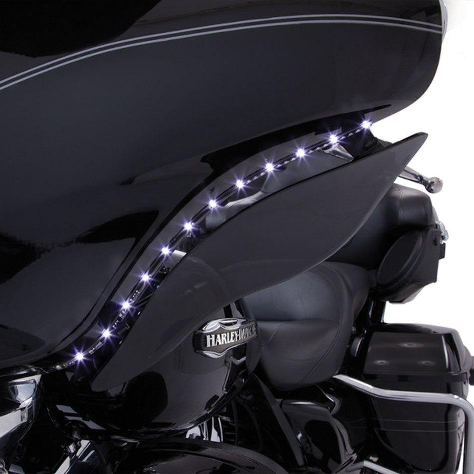 Ciro LED Accent Turn Signals Bat Blades for Harley Batwing Fairing 14-17