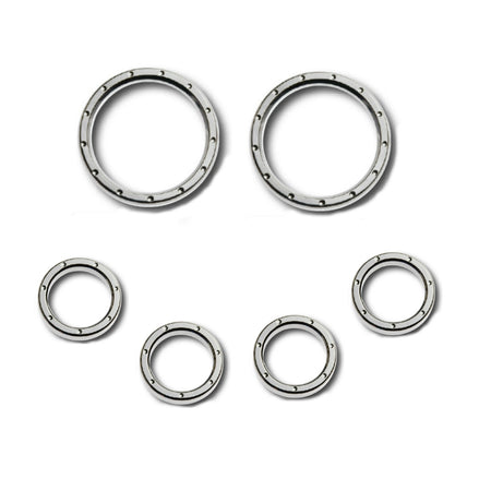 Chrome Dimpled Speedometer Covers Bezels Harley Touring FLHT/X 96-13