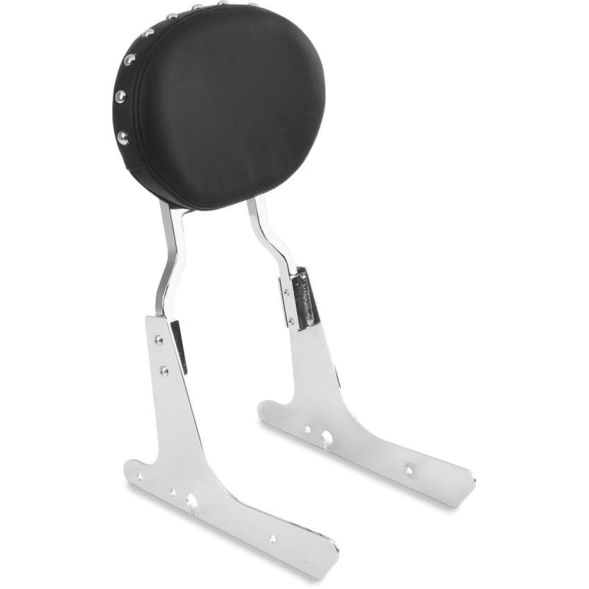 Drag Oval Smooth W/Studs Backrest Pad for Square Sissy Bars for Harley