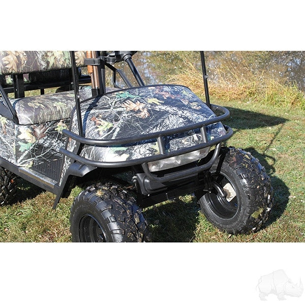 RHOX Golf Cart Front Brush Guard Black Powder Coat Steel for E-Z-Go TXT 96-13