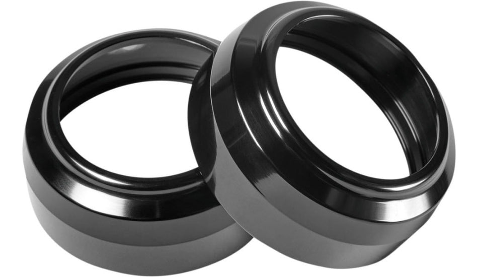 Performance Machine 1pc Fork Dust Cap Black 49mm Harley Dyna Softail 06-20