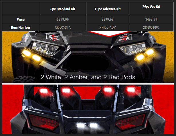 XK Glow Plug-And-Play Street Legal Conversion Kits Advance 10-piece UTV