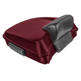 Hogworkz Chopped Tour Pack w/ Slim Backrest Black Hardware for Harley FLH '97-'24