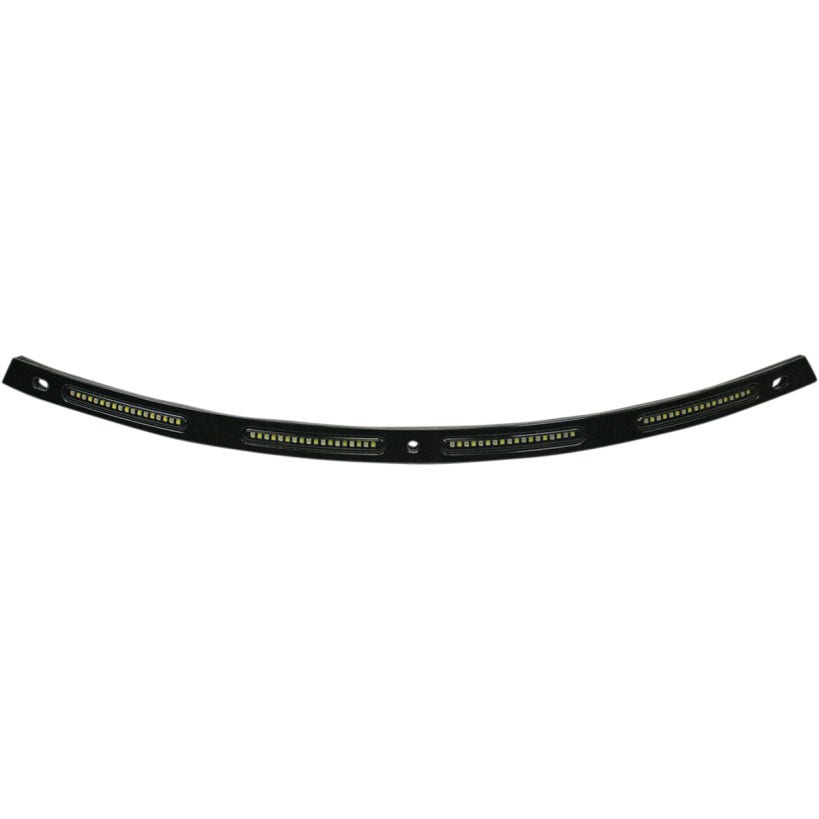 Custom Dynamics Black Amber White LED Dynamics Windshield Trim Harley FLH 96-05  | WT-05-B