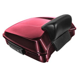 Hogworkz Chopped Tour Pack w/ Slim Backrest Black Hardware for Harley FLH '97-'24