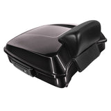 Hogworkz Chopped Tour Pack w/ Slim Backrest Black Hardware for Harley FLH '97-'24
