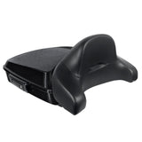 Hogworkz Chopped Tour Pack Full Backrest Black Hardware for Harley FLH '97-'24