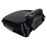 Hogworkz Chopped Tour Pack w/ Slim Backrest Black Hardware for Harley FLH '97-'24