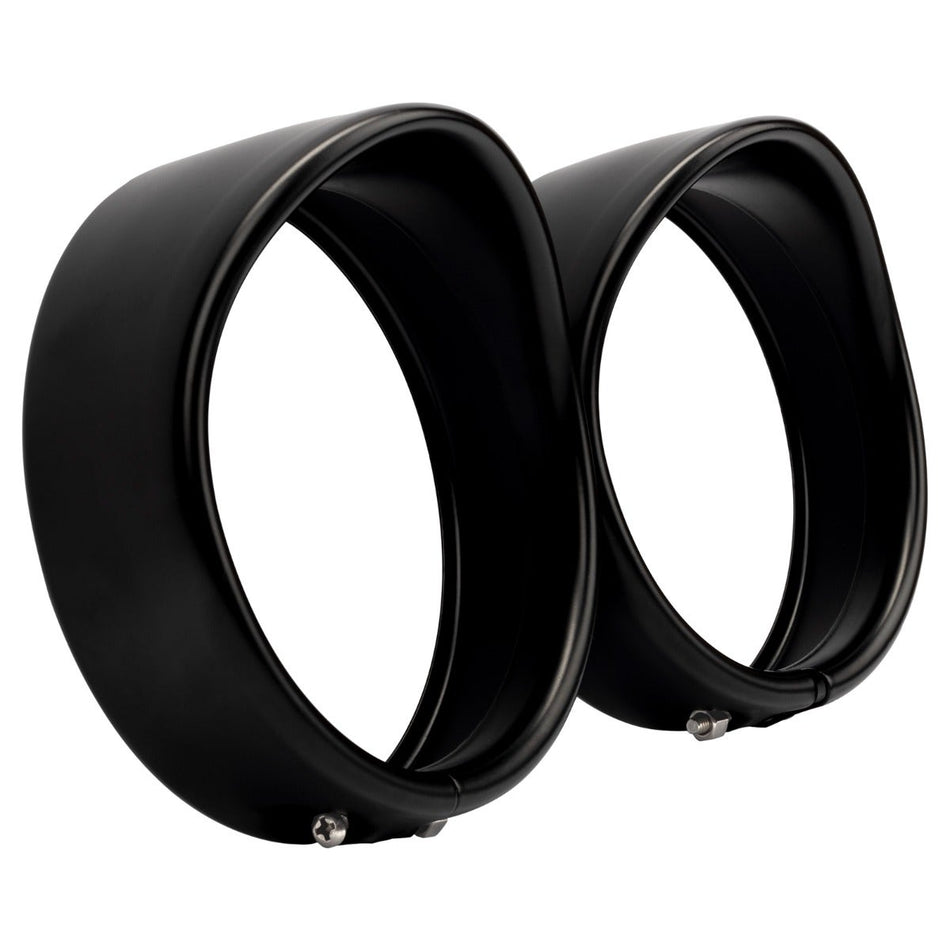 Hogworkz 4.5" Auxiliary Light / Passing Lamp Visor Trim Rings for Harley