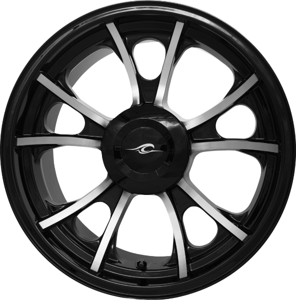 Coastal Moto Black Cut Largo Precision Cast 3D Rear 18" Wheel for Harley Trike